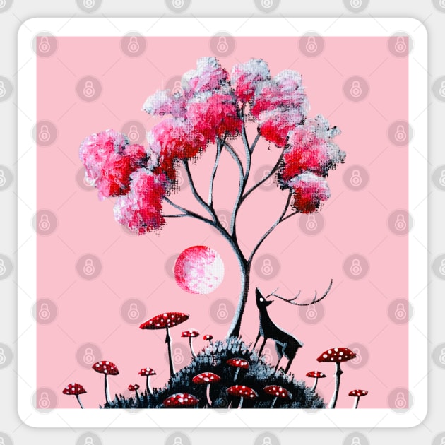 Pink Blossom Tree Sticker by EYCIIR